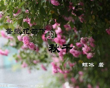 薔薇花架下的鞦韆
